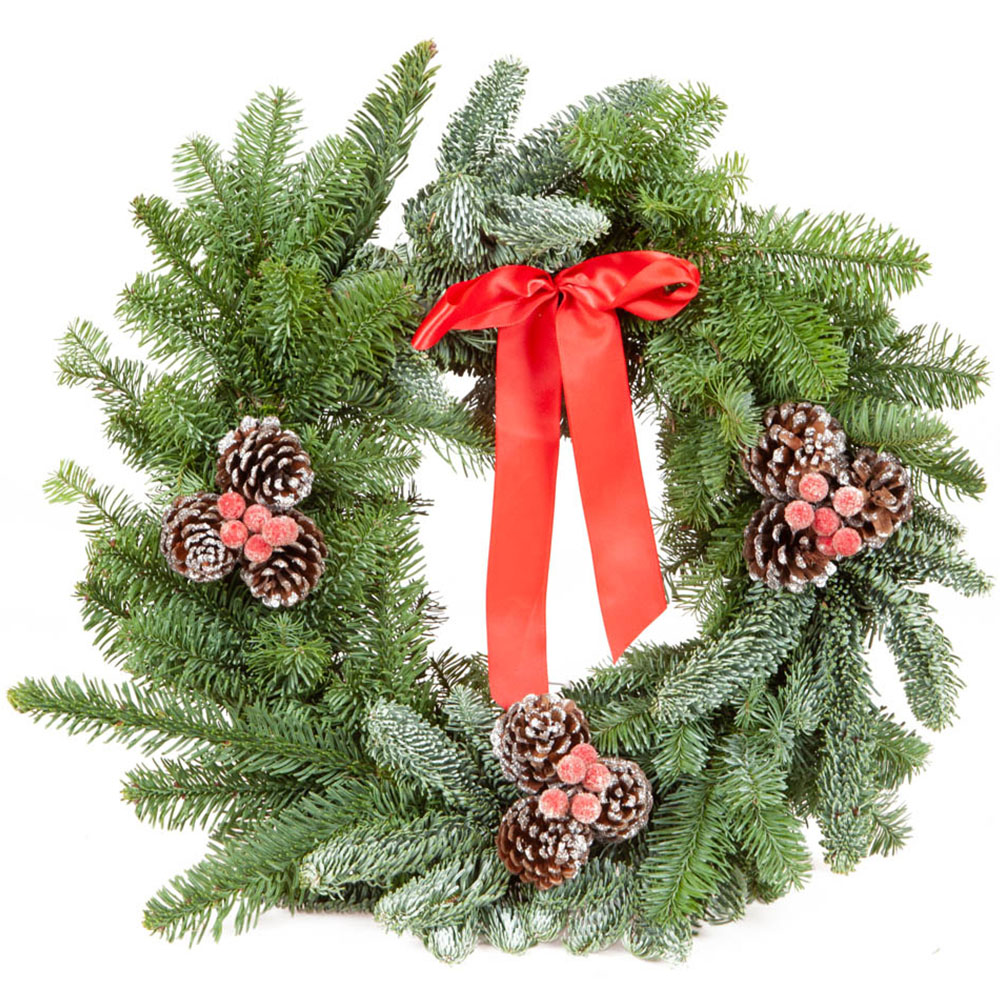 wilko Wreath Garland and Potted Norway Spruce Christmas in a Box Pack Image 3