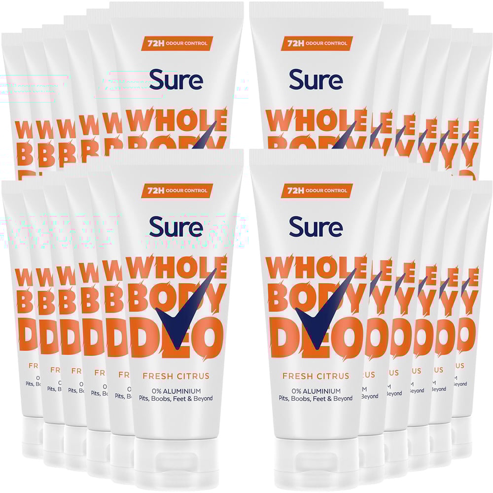 Sure Women Aluminium Free Whole Body Fresh Citrus Deodorant Cream 75ml 24 Pack Image 1