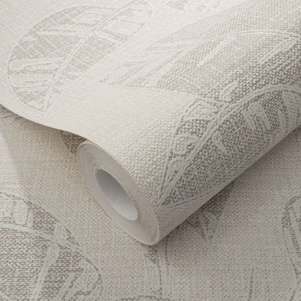 Erismann Largo Leaf Beige Wallpaper Image 2