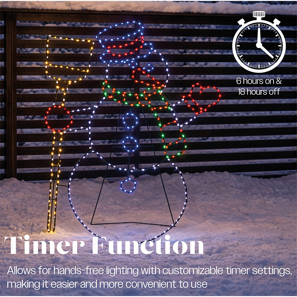 Xmas Haus 399 Multicolour LED Snowman Christmas Decoration 79cm Image 7