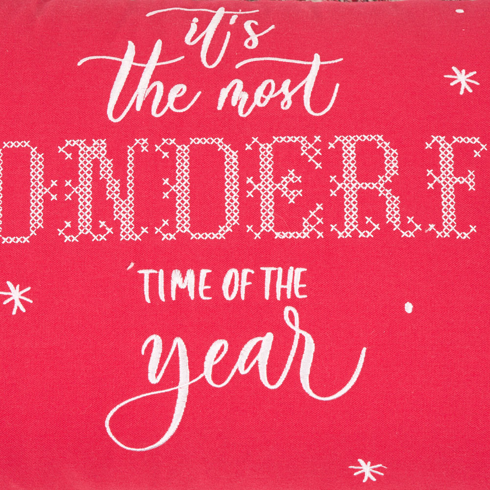Most Wonderful Time Cushion Red Image 3