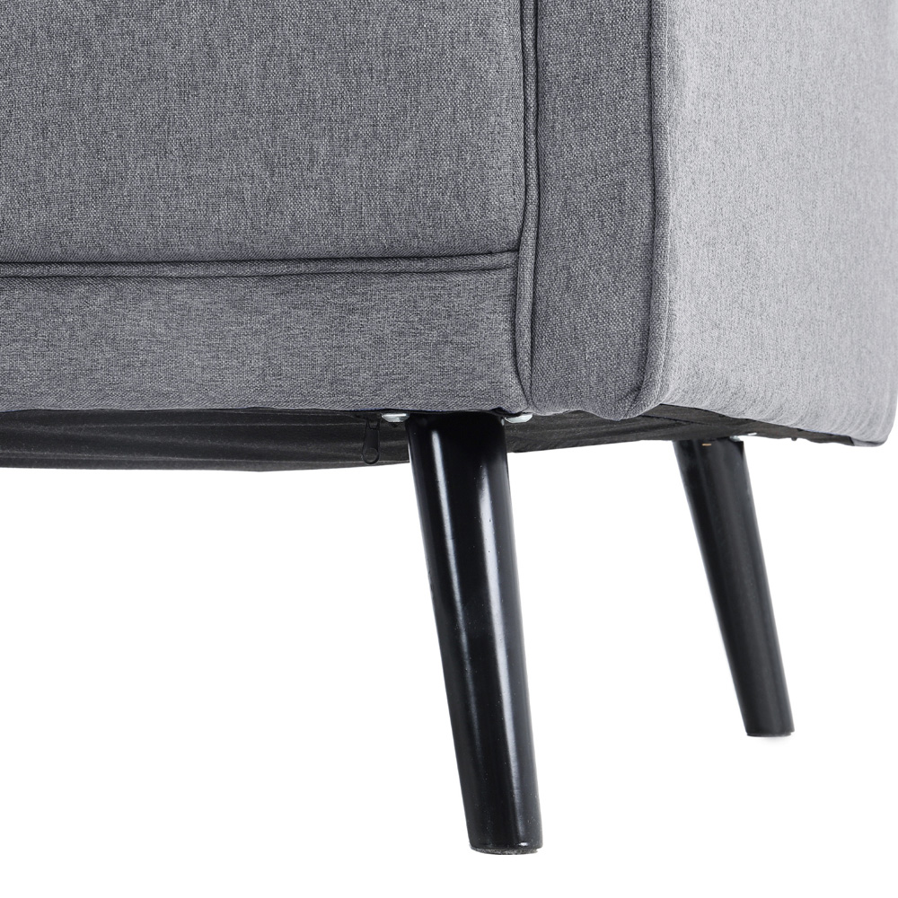 Living and Home 2 Seater Grey Loveseat Sofa Image 4