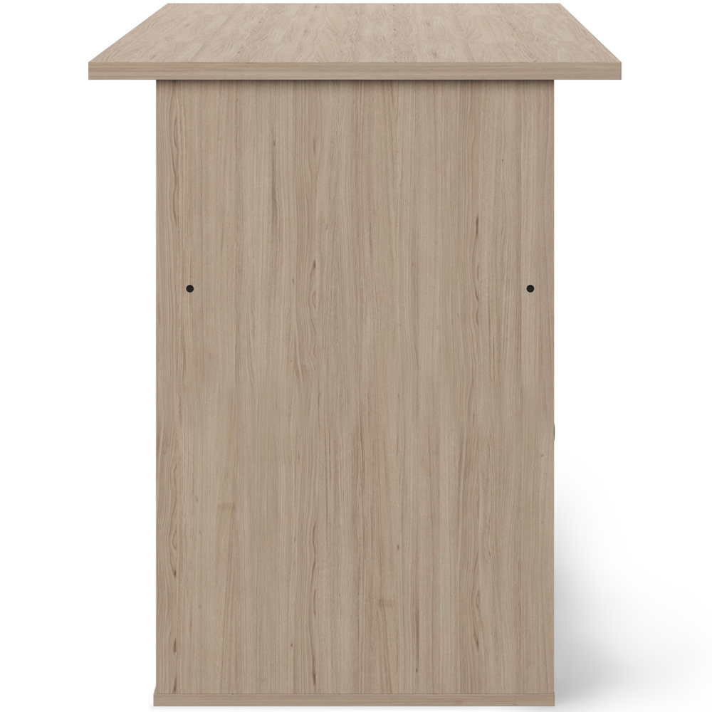 Alphason Dallas Single Door 4 Drawer Oak Office Desk Image 4