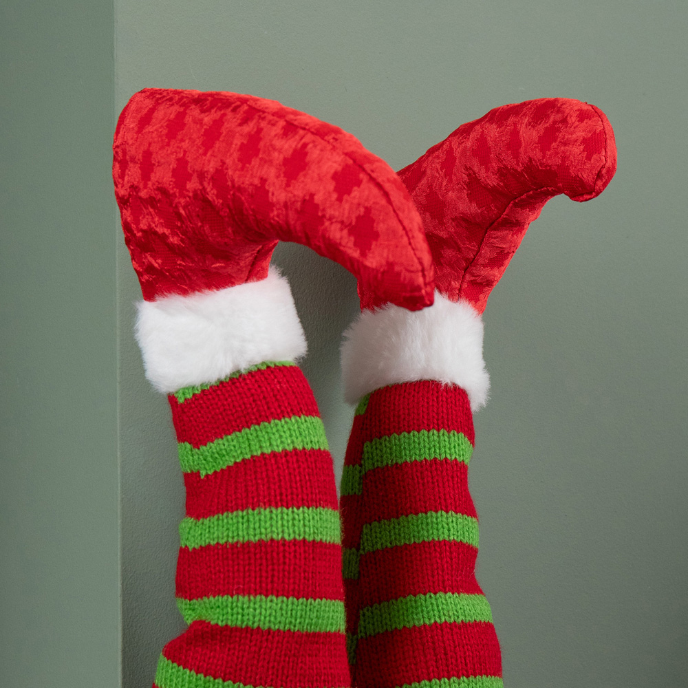 Samuel Alexander Soft Animated Elf Kicking Legs Christmas Decoration 55cm Image 3