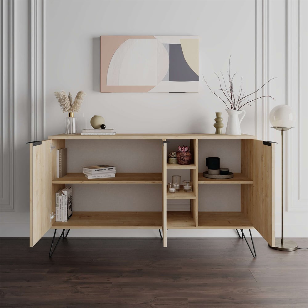 Decortie Clara Oak Console Sideboard Image 3