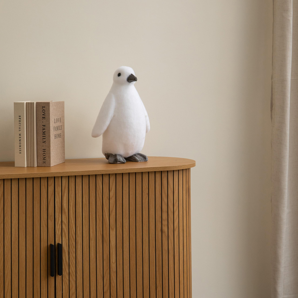 Samuel Alexander Freestanding Flocked Penguin Christmas Decoration 36cm Image 3