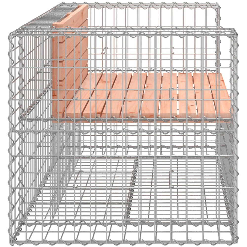 vidaXL Natural Solid Douglas Wood Gabion Design Garden Bench 143 x 71 x 65.5cm Image 3