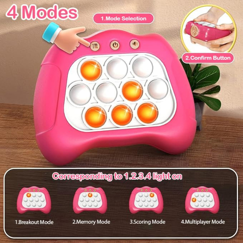 Alivio Pink Quick Push and Pop Sensory Fidget Toy Image 5