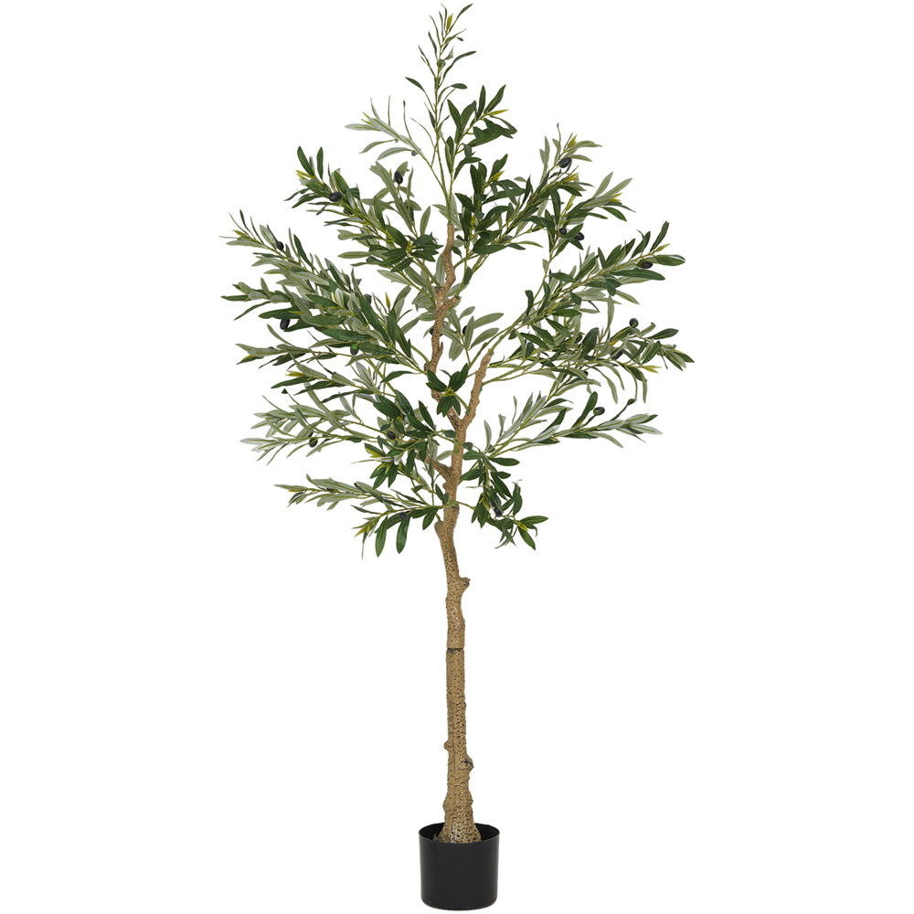 Portland Faux Potted Silk Olive Indoor Artificial Tree 150cm Image 1