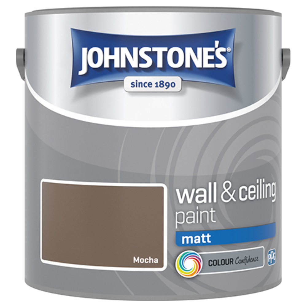 Johnstone's Walls & Ceilings Mocha Matt Emulsion Paint 2.5L Image 2