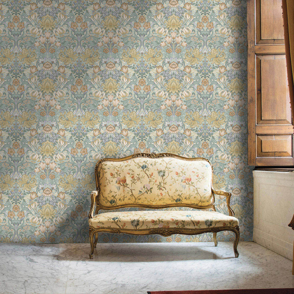Holden Decor Ornamental Floral Aqua Wallpaper Image 3
