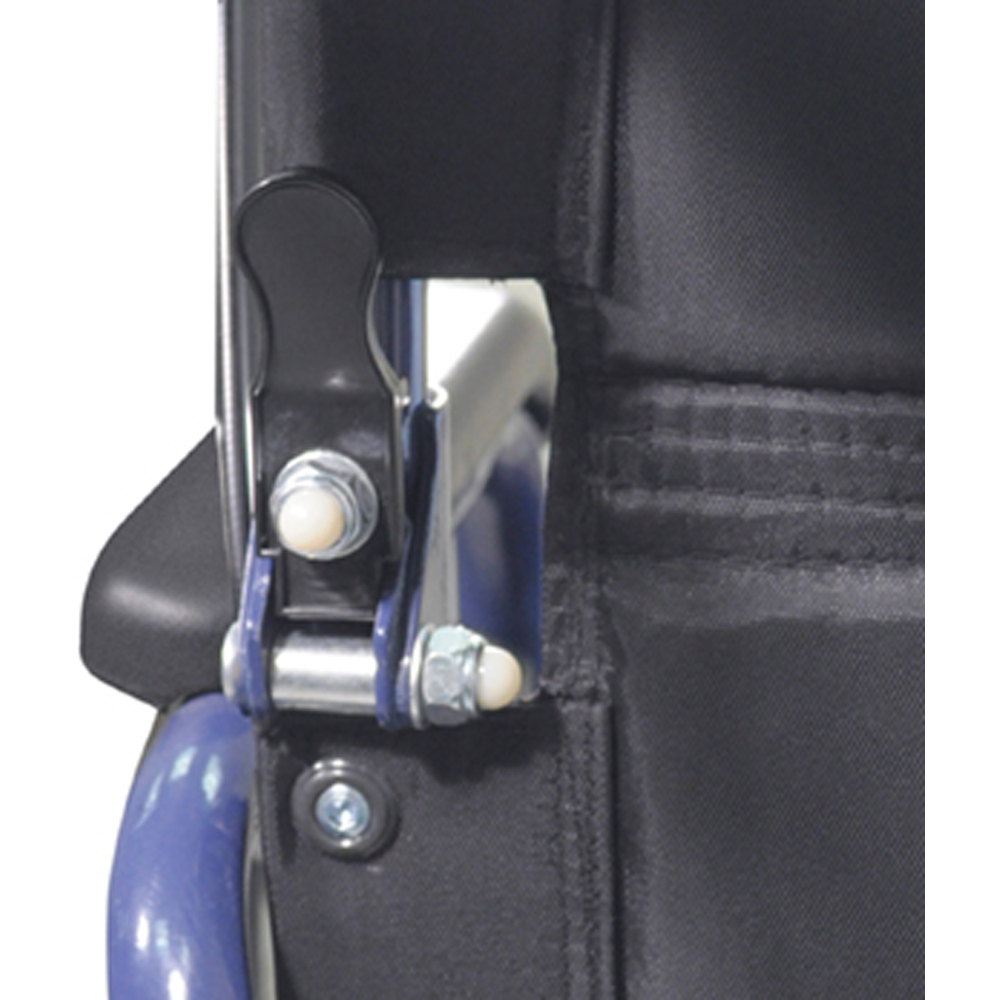 Aidapt Deluxe Blue Steel Attendant Propelled Wheelchair Image 3