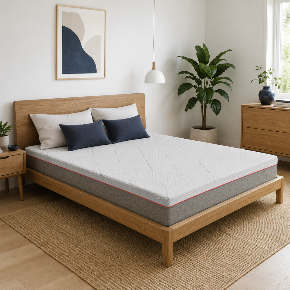 Visco Therapy Super King Size Fusion Graphite Hybrid Pocket Memory Mattress with 2 Deep Sleep Pillow Image 2