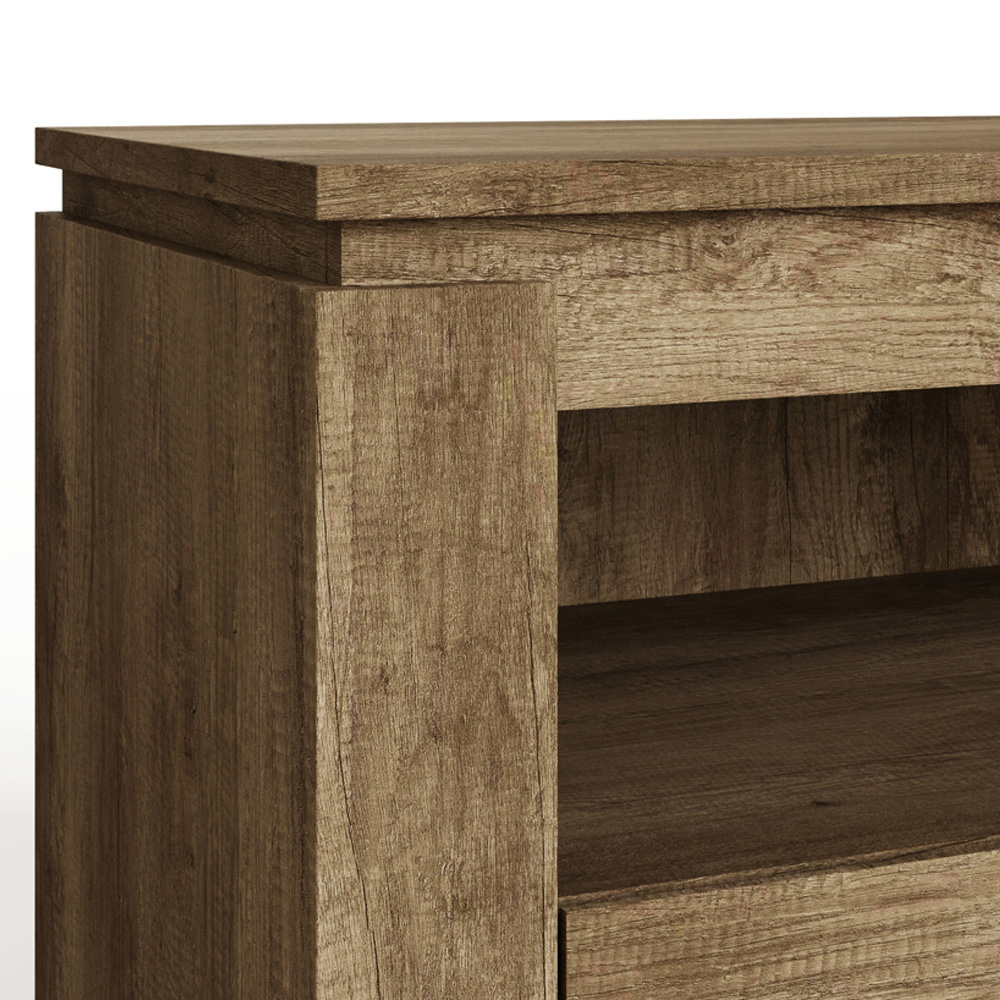 GFW Canyon 2 Drawer Single Shelf Oak TV Unit Image 4