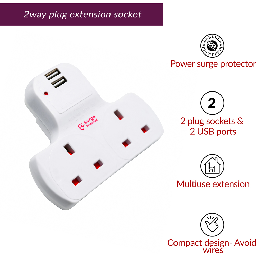 Innoteck 2 Way Multi Plug Adaptor Image 3