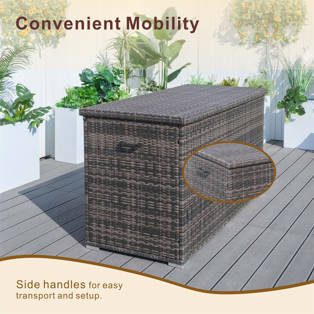 Direct Wicker 980L Large Brown Garden Rattan Storage Box Image 5