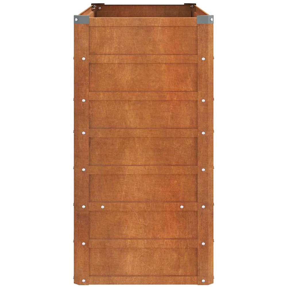 vidaXL Brown Corten Steel Raised Garden Bed 100 x 40 x 77cm Image 3