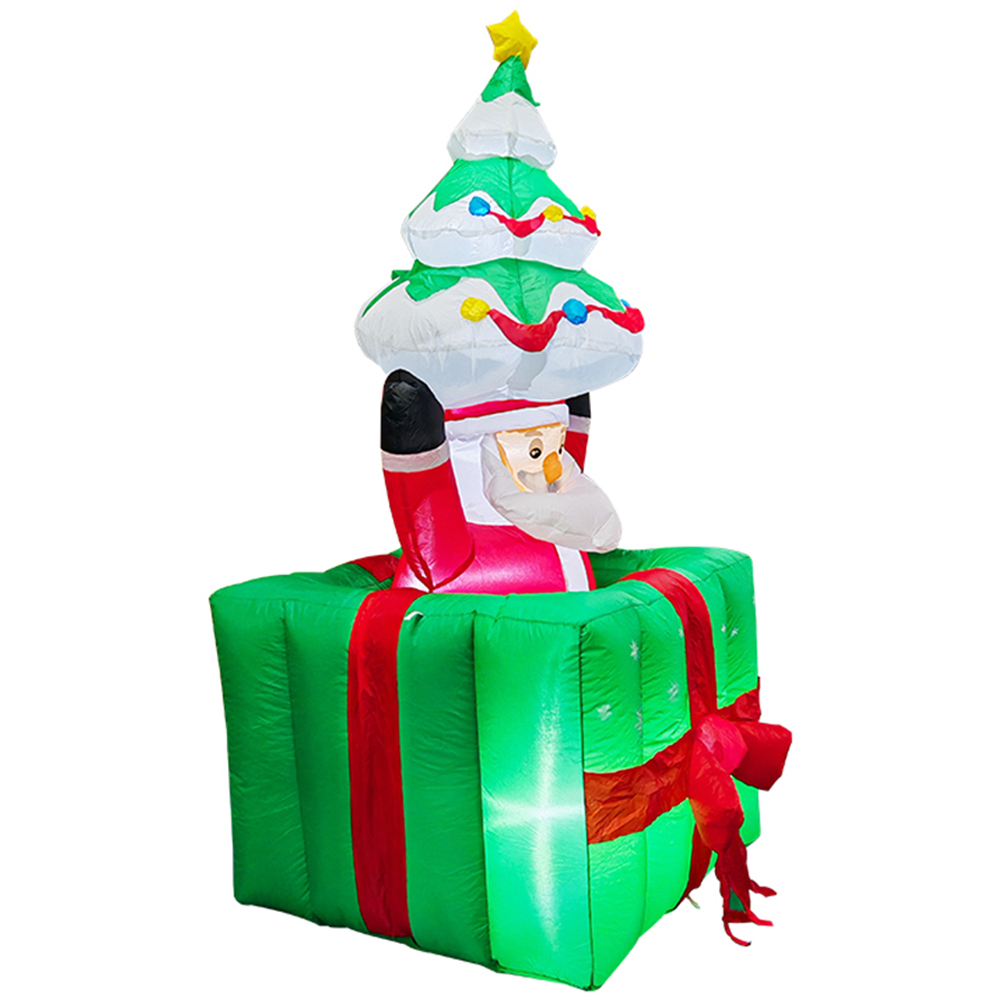 Living and Home Inflatable Liftable Santa Claus with Gift Box LED Christmas Decoration 5.9ft Image 4