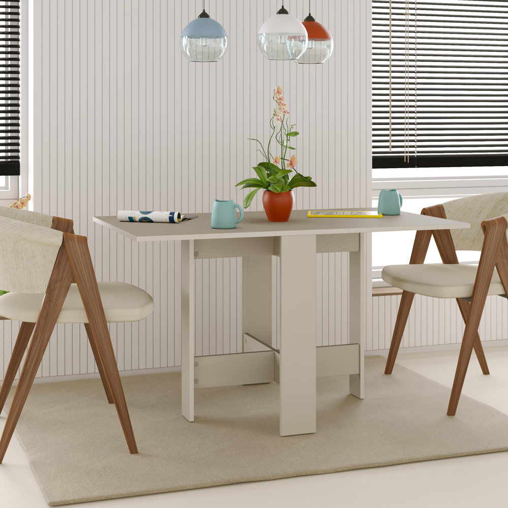 Decortie Artemio 4 Seater Foldable Dining Table Sandstone Image 5
