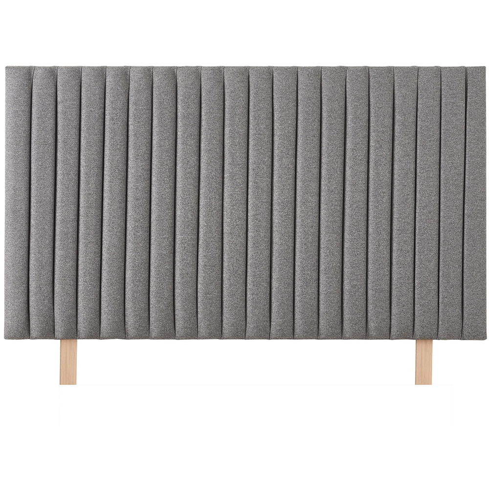 Aspire Furniture Catherine Lansfield Soho Super King Size Grey Saxon Twill Headboard Image 2
