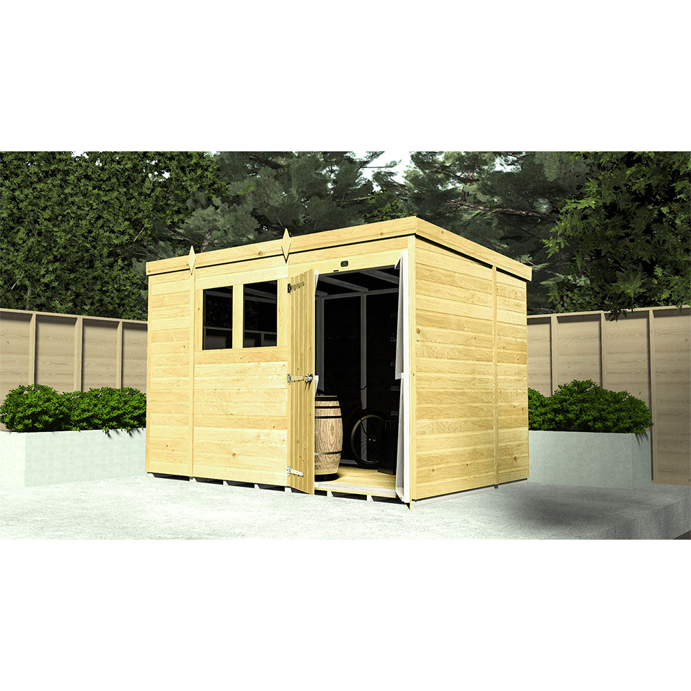 DIY Sheds 15 x 7ft Tongue and Groove Timber Pent Security Garden Shed Image 4