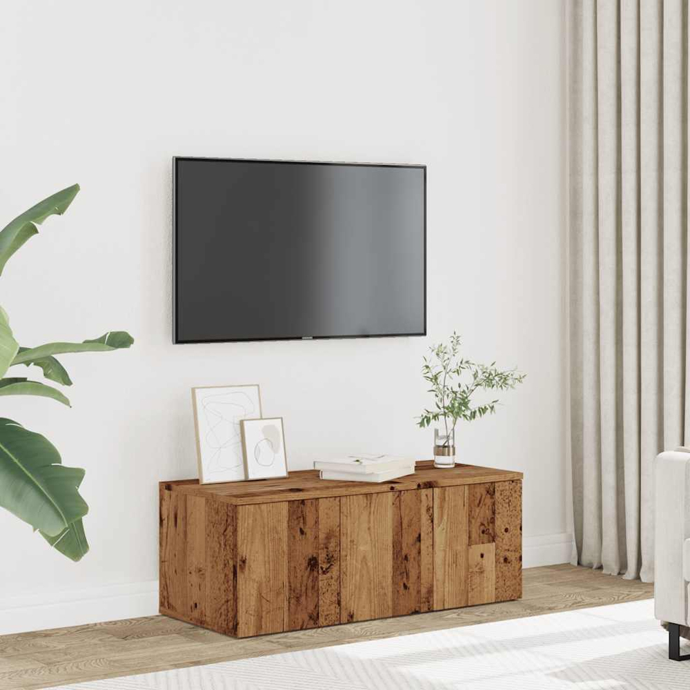 vidaXL 3 Drawer Old Wood TV Cabinet Image 3