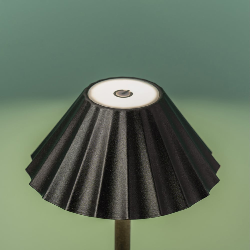 ValueLights Avery Black Rechargeable LED Portable Table Lamp Image 6