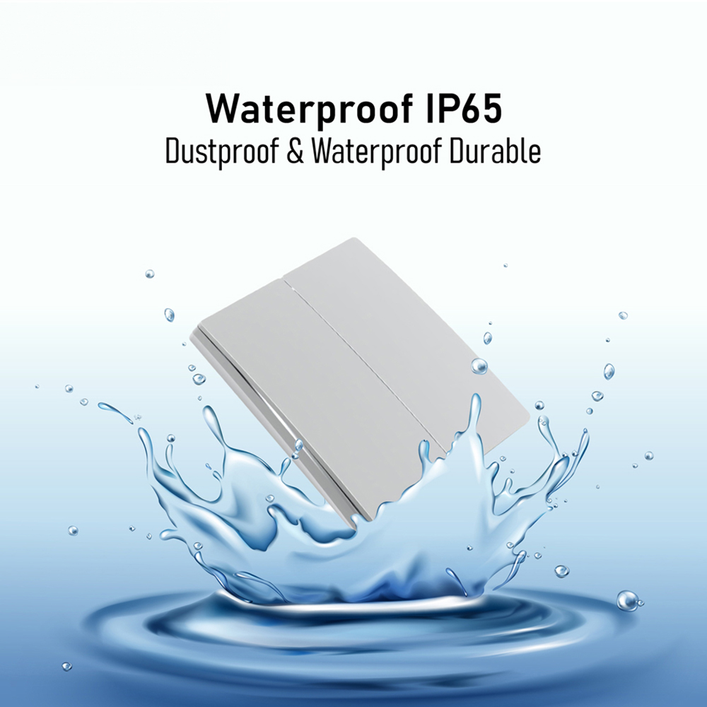 ENER-J ECO 2 Gang Silver Wireless Kinetic Switch and 2 500W RF Receiver Kit Image 3