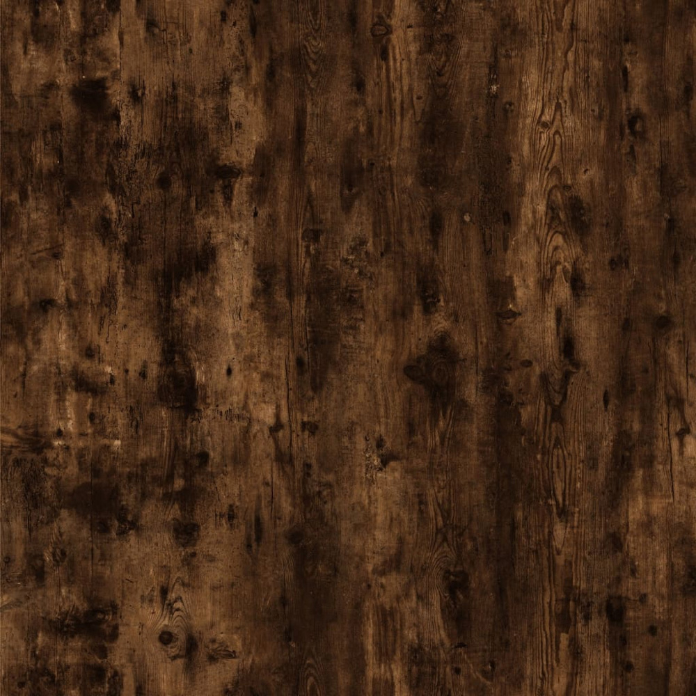 vidaXL 4 Shelf Smoked Oak Rolling Storage Cabinet Image 6