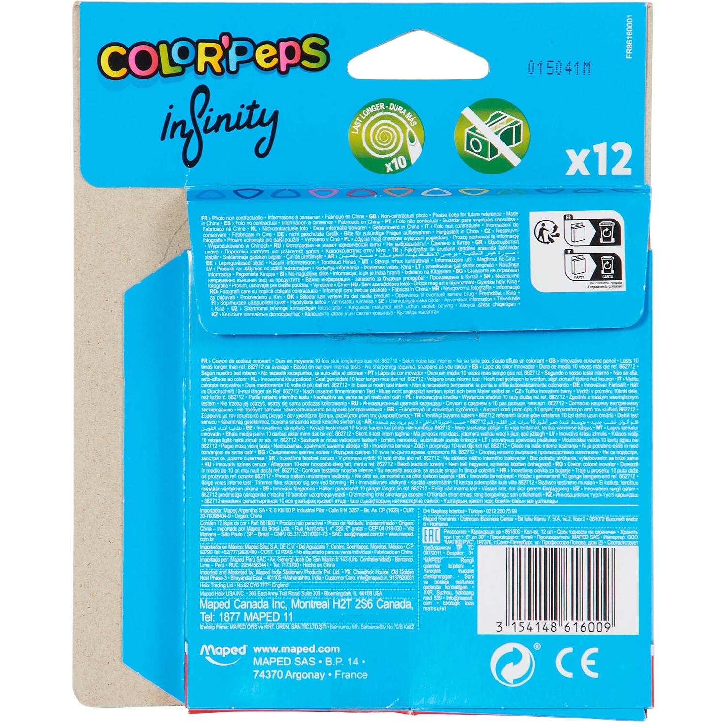 Pack of 12 Maped ColorPeps Infinity Coloured Pencils Image 2
