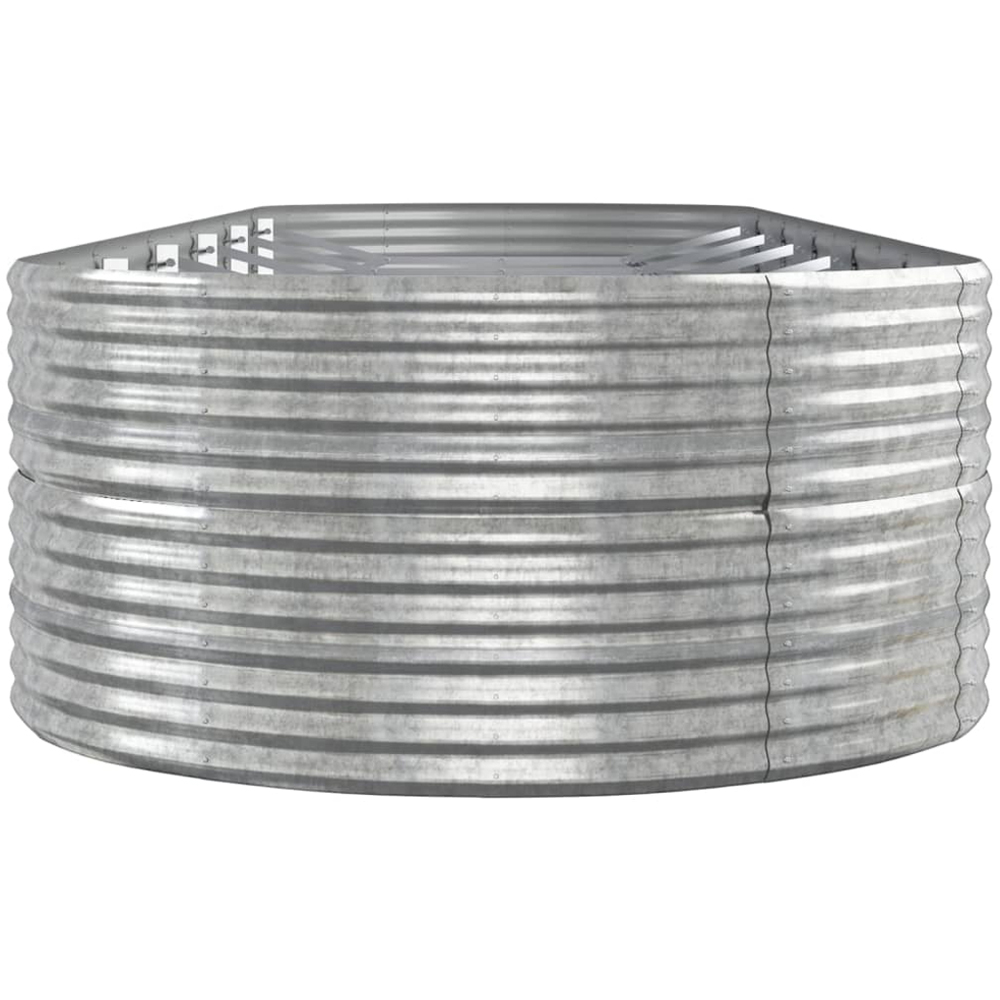 vidaXL Silver Steel Raised Garden Bed 68 x 140 x 510cm Image 3