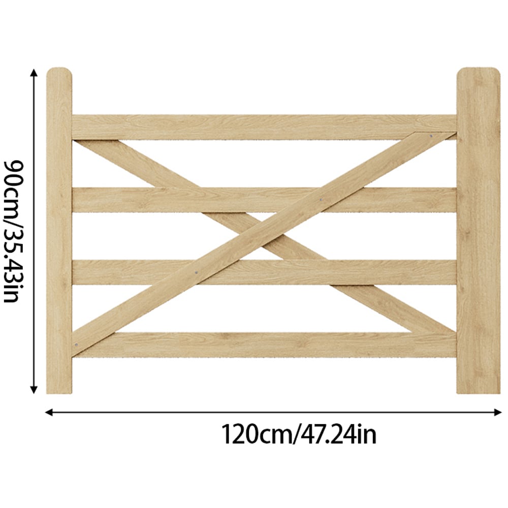 Living and Home Wooden Garden Gate 2.9 x 3.9ft Image 8