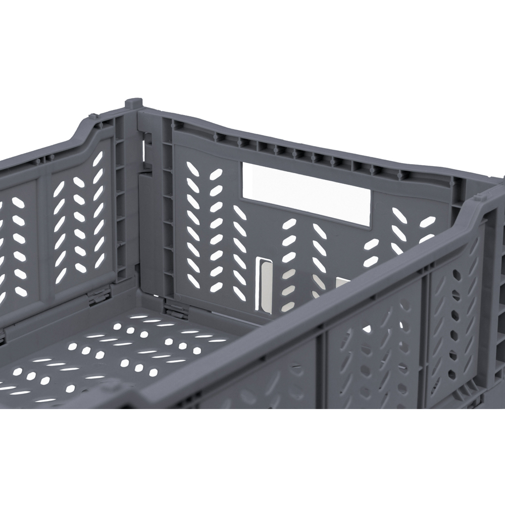 JVL Stackit Grey Foldable Storage Crate 14.5L Image 2