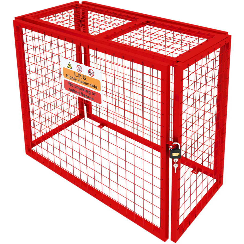 MonsterShop Red Gas Bottle Collapsible Mesh Cage 92 x 110cm Image 1
