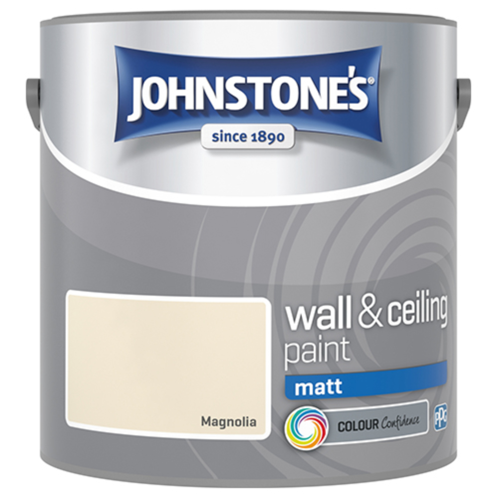 Johnstone's Walls & Ceilings Magnolia Matt Emulsion Paint 2.5L Image 2