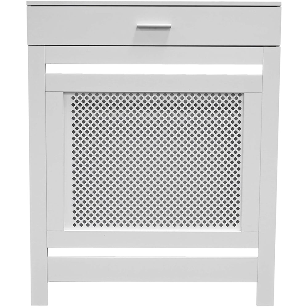 Portland Single Drawer White Radiator Cover Small Image 1