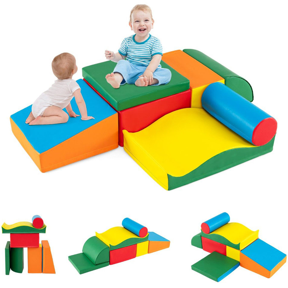 Costway Colourful Toddlers EPE Foam Climbing Toys Set 7 Piece Image 3