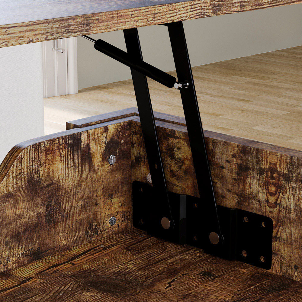 Vida Designs Dark Wood Lift Up Coffee Table Image 7