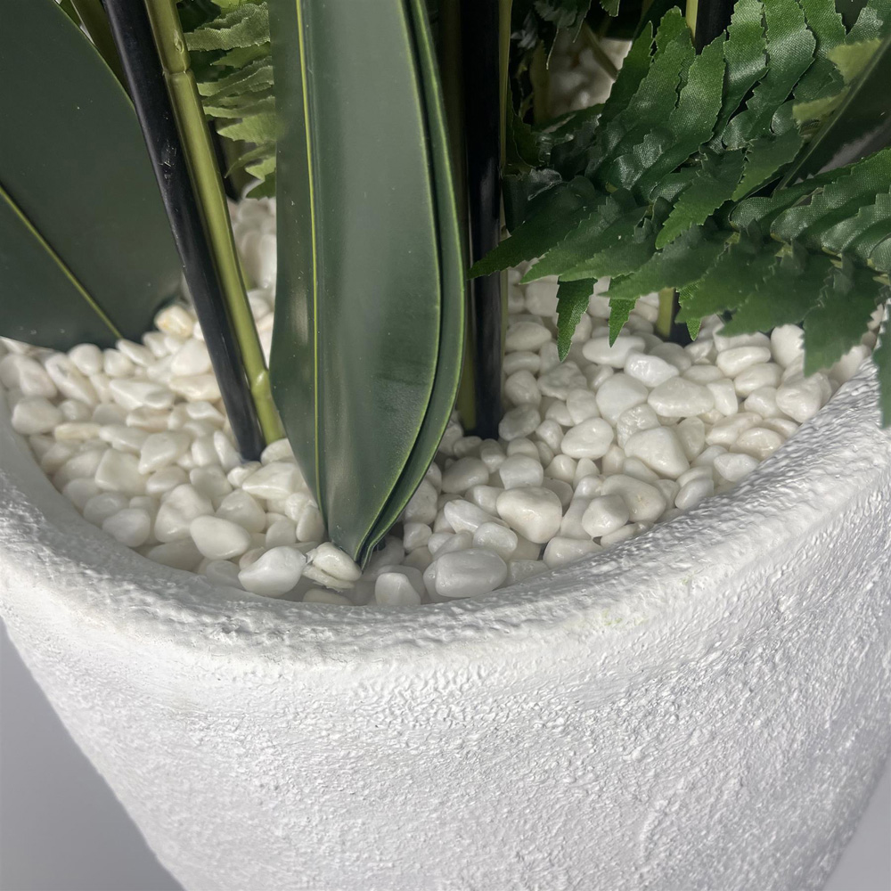 Leaf White Orchid Display Artificial Plant in Pot 5ft Image 6