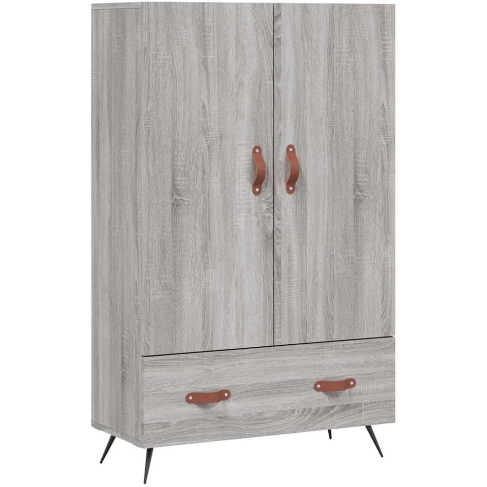 vidaXL 2 Door Single Drawer Grey Sonoma Highboard Image 2
