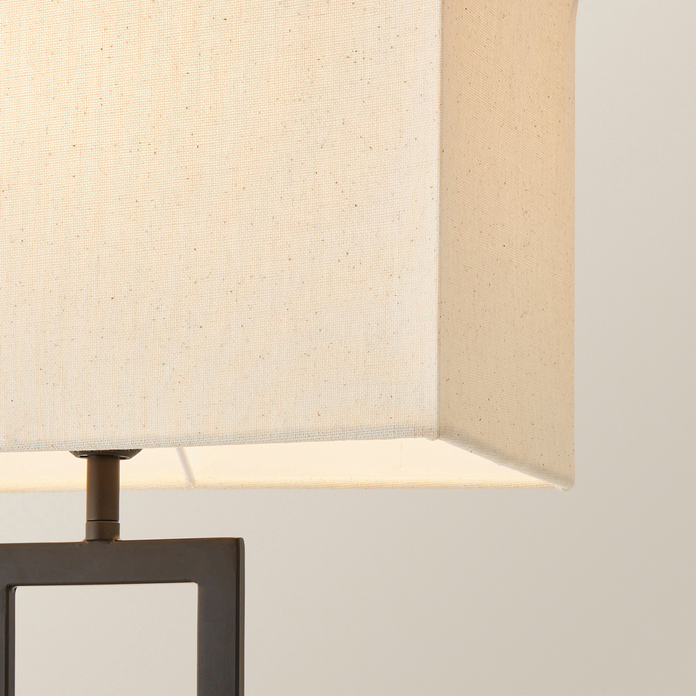 ValueLights Gloria Lamp Shade Black Double Stem Metal LED Table Lamp Image 3
