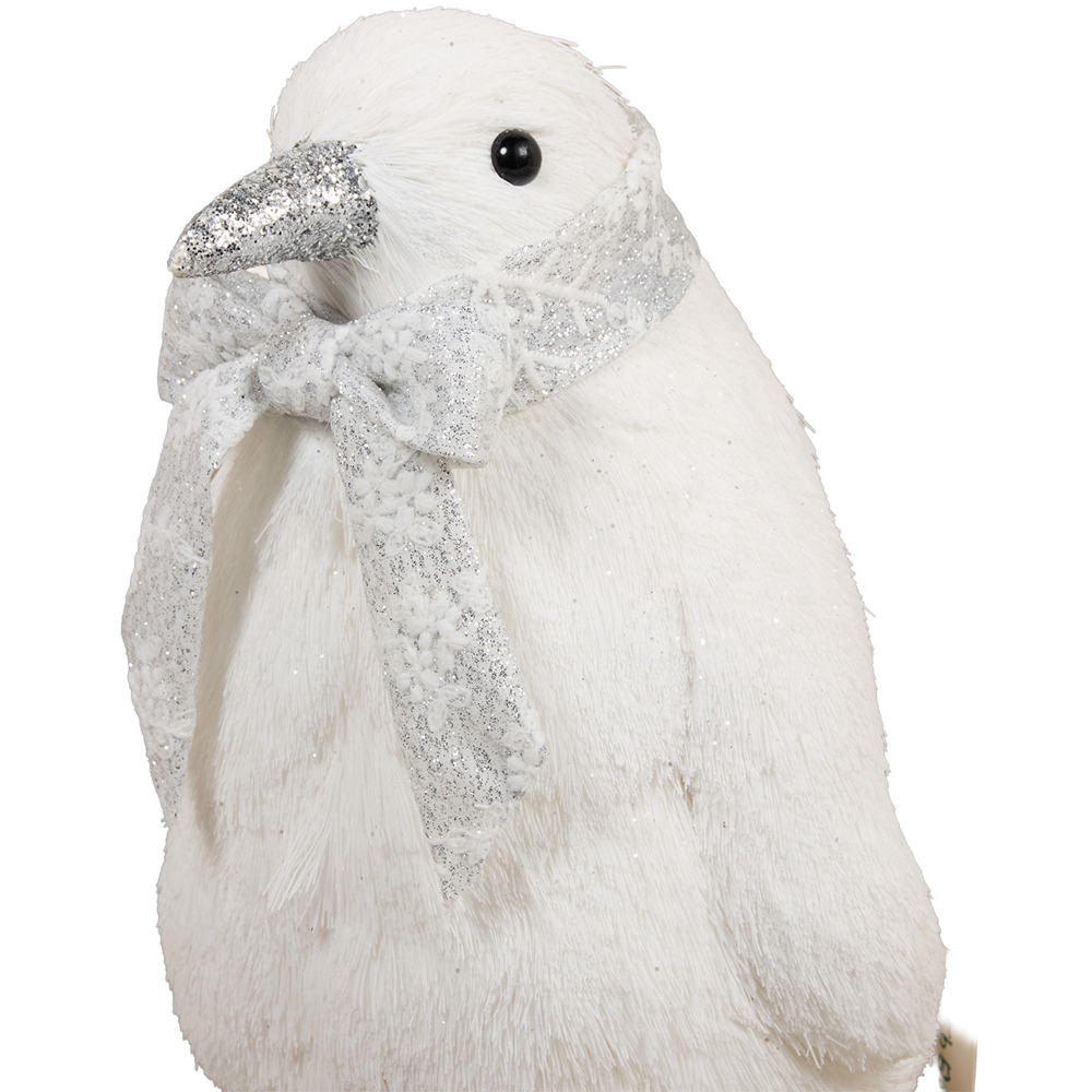 Frosted Sparkle Penguin Ornament White Image 5
