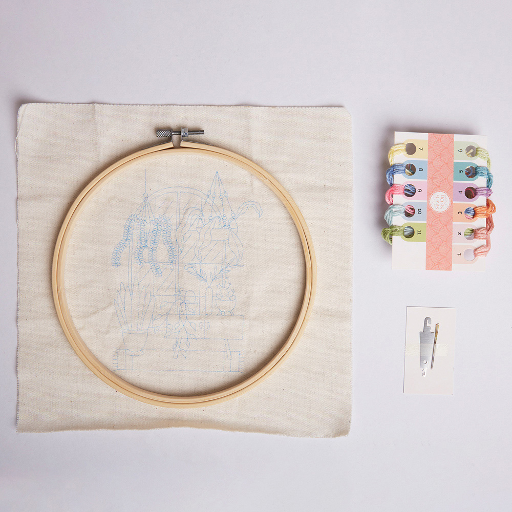 Sew & So On Houseplants Embroidery Hoop Decoration Craft Kit Wilko