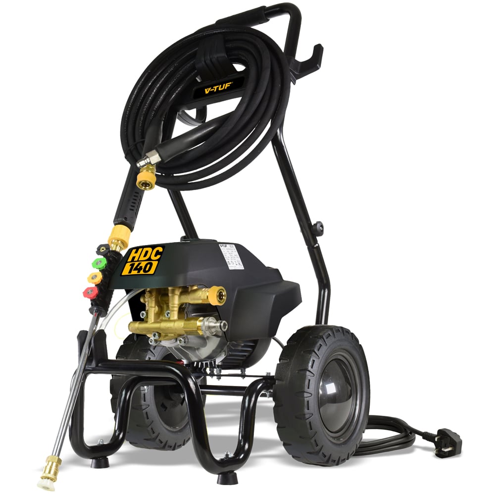 V-TUF HDC140 Professional Cold Electric Pressure Washer 140Bar with Cage Frame Image 1