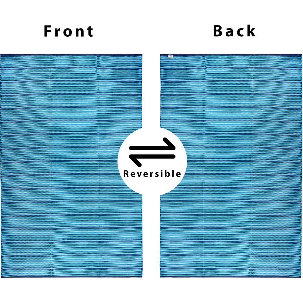 Green Decore Weaver Turquoise Blue Green Camping and Picnic Rug 180 x 270cm Image 4