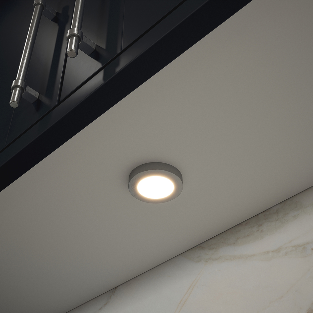 Sorrelis Neris TriGlow Aluminium Round 3 Cabinet Light Kit Image 2