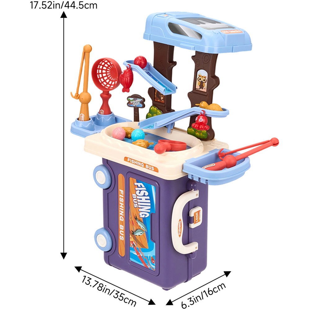 H&O Direct 3-in-1 Fishing Bus Pretend Play Set Image 7