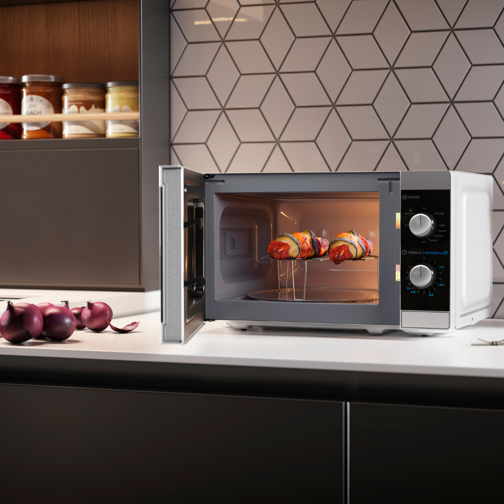 Sharp YC-MG01U-S Silver 20L Grill Manual Microwave 800W Image 5