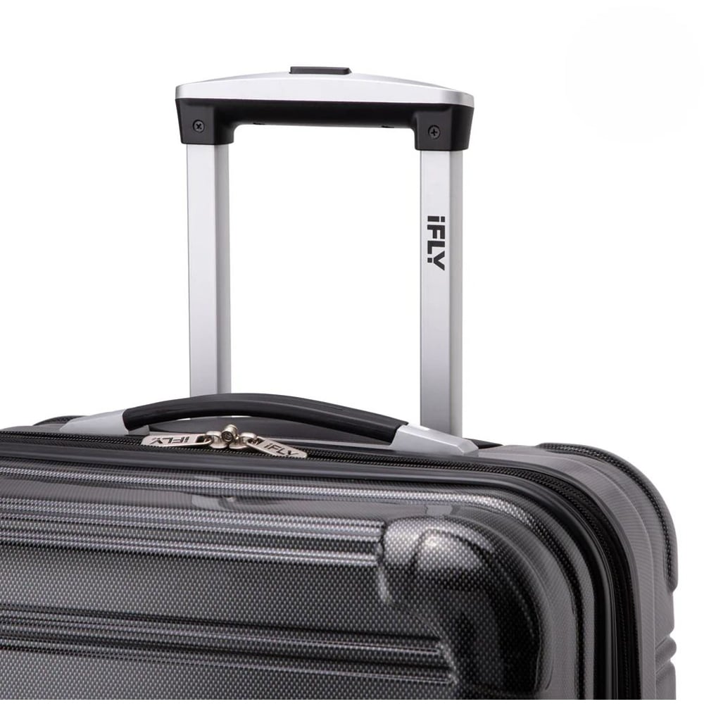 iFLY 3 Piece Jet Black Fibertech Hard Shell Spinner Travel Luggage Set Image 9