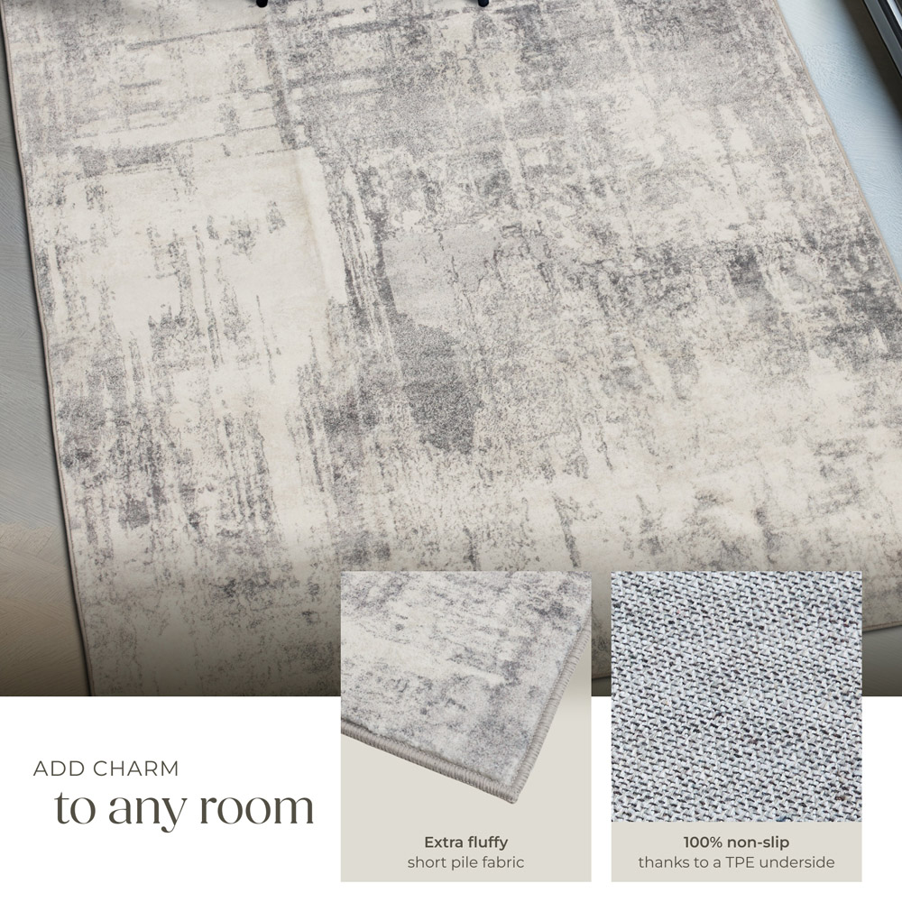 tectake Nadira Non Slip Washable Rug 274 x 200 x 0.6cm Image 4